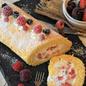 Beeren-Bisquitrolle